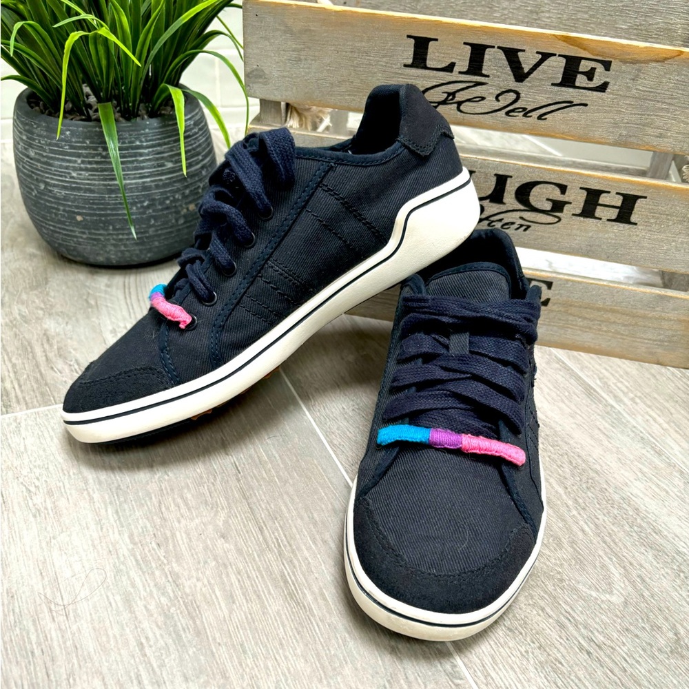 Merrell Primer Navy Canvas Sneakers 9.5 Boho Embroidered
